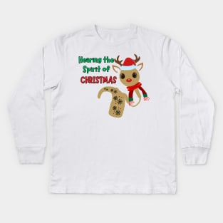 Cochlear Implant Christmas Kids Long Sleeve T-Shirt